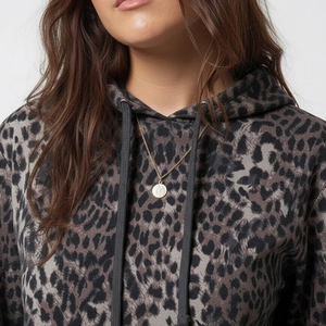 Sudaderas con Capucha para Mujer al por Mayor, Nuevo Estilo, Venta en Línea, Diseña Tu Propio Logotipo, Sudaderas Transpirables con Estampado de Leopardo para Mujer - Product Image 4