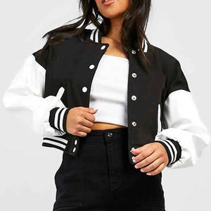 Chaquetas Letterman de Alta Calidad Premium 2024 para Mujer, Cuerpo de Lana, Mangas de Cuero Vacuno, Chaquetas Varsity con Mangas de Cuero - Product Image 1