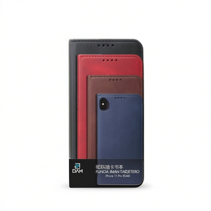 Funda tipo libro con tarjetero magnético de cuero artificial DAM para 11 Pro con soporte y protección de billetera - Product Image 2