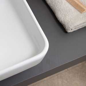 Rubinetto da Parete Design Quadrato 45x45 Compatibile con Lavabo da Appoggio - Product Image 5