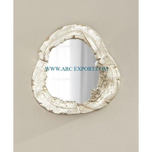 Hecho a mano de madera de bambú de gran tamaño decoración del hogar espejo de pared superventas interior café restaurante lujo respetuoso con el medio ambiente espejo de pared - Product Image 5