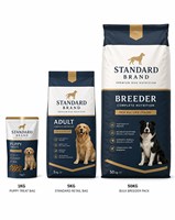 Sac à fermeture éclair personnalisé avec logo de marque standard, qualité alimentaire, pour aliments pour chiens, haute résistance, capacité de charge de 50 kg, emballage pour aliments pour chats et animaux de compagnie du Guangxi