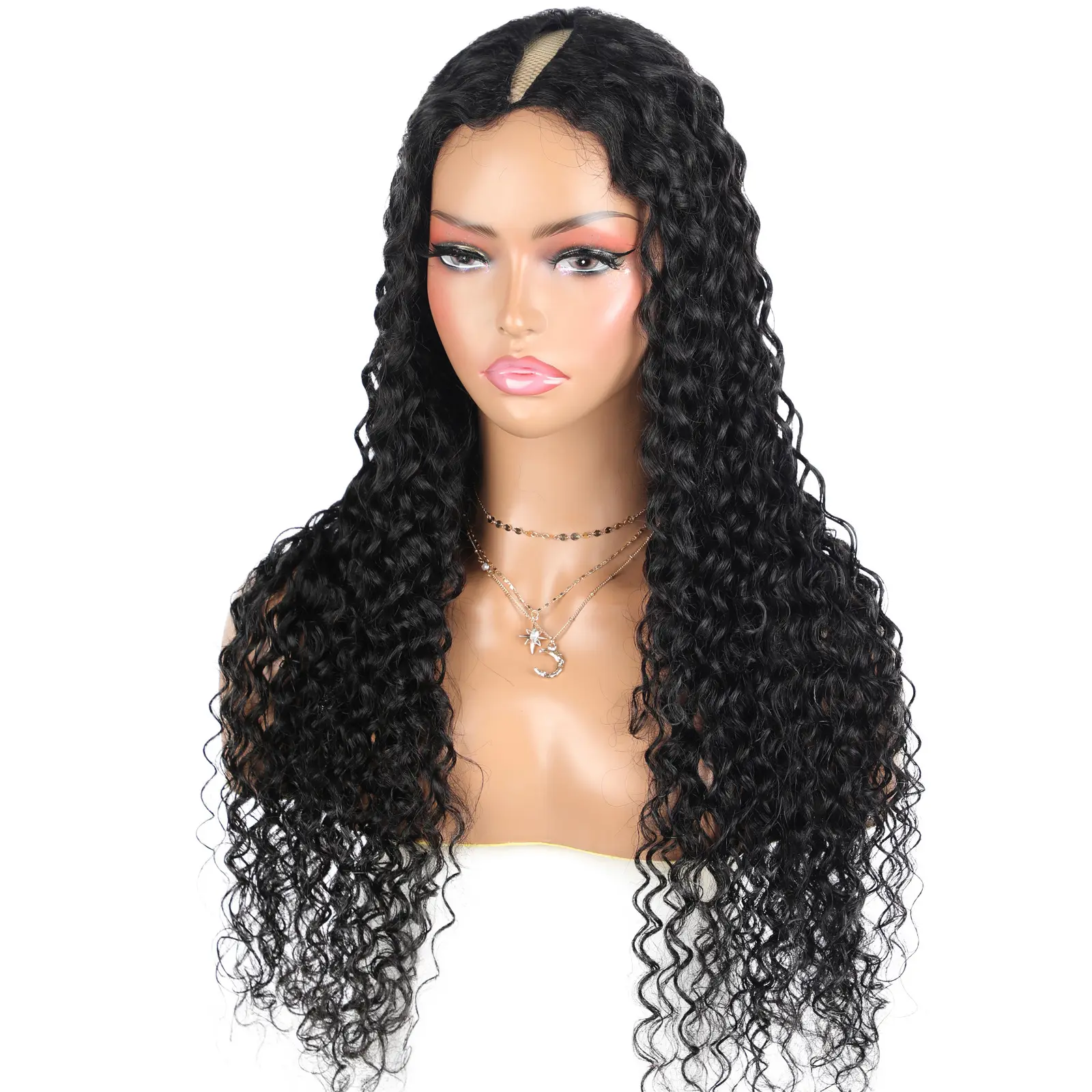 V Part Wig Glueless Wigs Raw Virgin Human Hair Water Wave Upgrade U Part Brazilian Cambodian Indian Long Lace Front Wigs 10-40