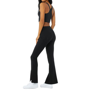 Conjunto Deportivo de Yoga para Mujer, Negro, Sin Costuras, Ropa Deportiva Femenina, Personalizable, de Alta Elasticidad, Superventas - Product Image 2