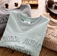 Camiseta de Cuello Redondo para Hombre Más Vendida al Por Mayor, con Logotipo 3D en Relieve, Tejido de Alta Calidad, Hombros Caídos, con Logotipo Personalizado OEM