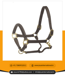 Custom Designed Logo Horse Halter Wide Square Raised <b>Padded</b> Fancy-Stitched Leather Halter <b>Smart</b> Horse Equipment - Product Image 3