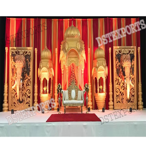 Majestic Srilankan Wedding Stage Setup Grand Mughal Wedding Stage Decor Kenia Exclusive Chennai Wedding Event Stage Decoration - Product Image 1