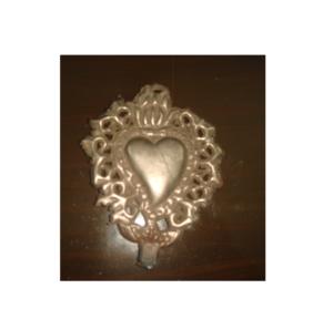 Medalla de Latón con Relieve del Sagrado Corazón, Milagros, Adorno Dorado, Corazón Católico Radiante, Medallón, Producto Religioso - Product Image 4