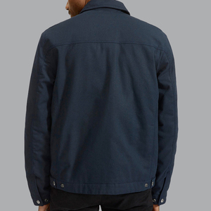 OEM High Quality Custom Logo <b>Men's</b> Vintage Canvas <b>Jacket</b> Customized Metal Zipper Canvas <b>Filled</b> Cotton Padding <b>Men</b> Work <b>Jacket</b> - Product Image 2