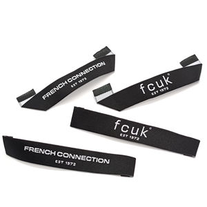 Etiqueta de cuello tejida personalizada Etiqueta de logotipo principal de Damasco reciclado de alta densidad para ropa Etiqueta de marca de ropa en todo tipo de pliegues - Product Image 1