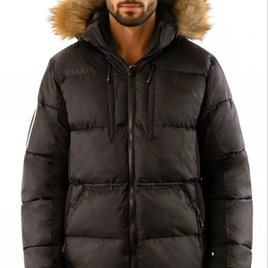 <b>Men's</b> Winter Warm <b>Coats</b> Male Parkas Jackets With <b>Fur</b> <b>Hood</b> Wholesale Cheap Price Custom Logo <b>Men</b> Parka Jacket - Product Image 5