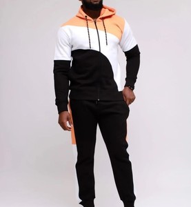 Chándales de secado rápido transpirables OEM/ODM personalizados de algodón 100% de alta calidad para hombres de talla grande con estampado de verano características colores de bloque - Product Image 4