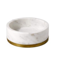 Bols de service luxueux faits à la main en marbre écologique sculpté, au design classique, pour des dîners modernes et des tables élégantes