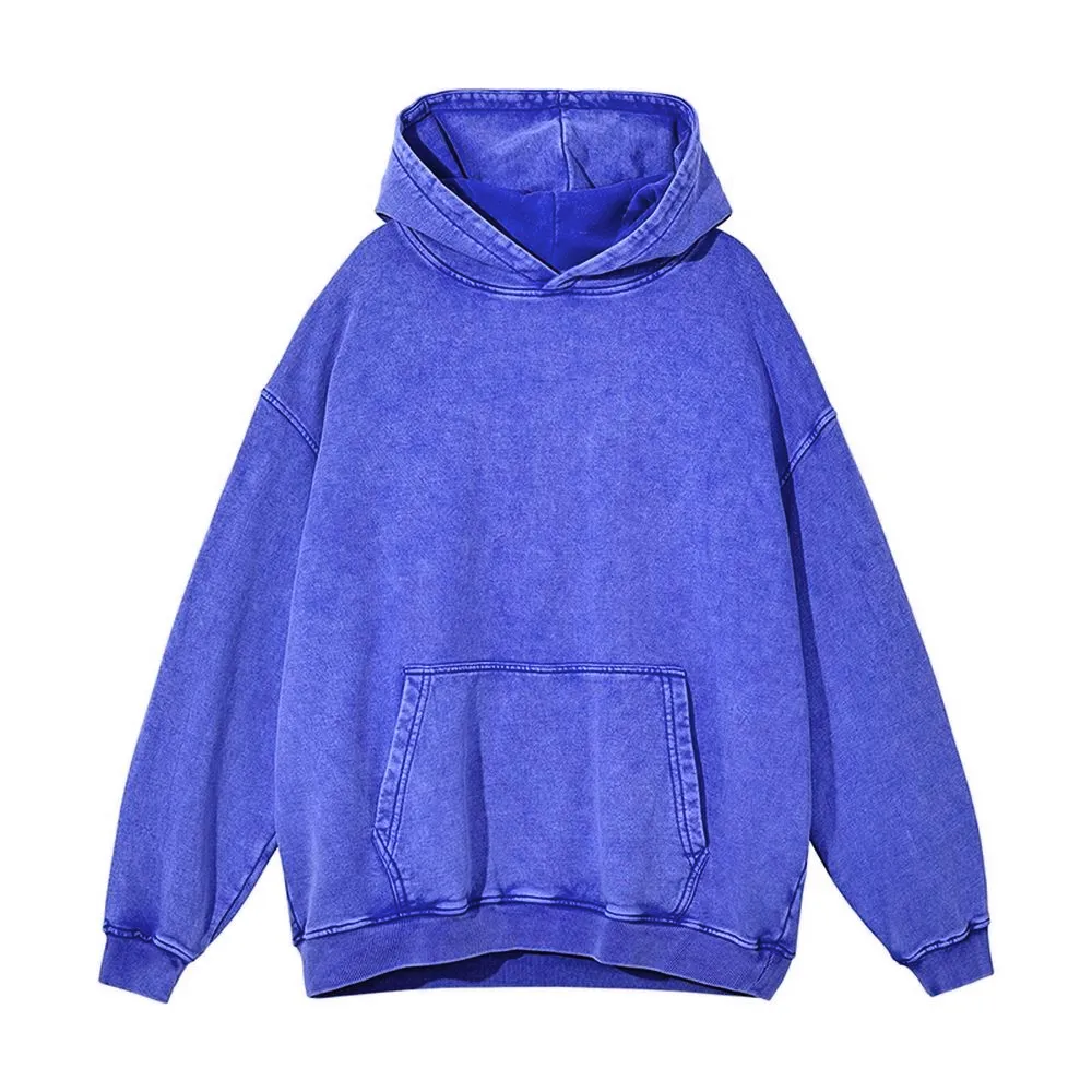 Kostenlose Probe Boxy Fit Baumwolle Fleece Säure gewaschen Bunte Hoodie Cut und Sew Manufac turing Company