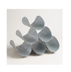 Porta Botellas de Vino para Hogar, Bar, Restaurante, Fiestas y Eventos, Estante de Vino de Hierro Plateado, Independiente, de Sobremesa - Product Image 5