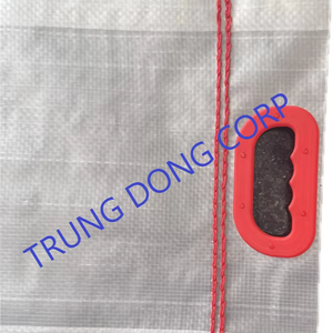 Custom BOPP Laminated PP Woven <b>Bags</b> with Handle for <b>Rice</b> and Grain Shelf Display Made in Vietnam - Product Image 1
