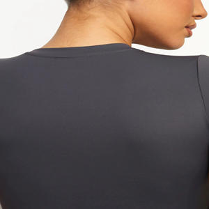 Résistant à la transpiration Mid impact Comfort 75% Nylon 25% Elasthanne Femmes Slim fit Cropped 365 Cap Sleeve Graphite T-Shirt Respirant - Product Image 6