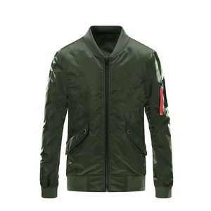 ¡Novedad de 2025! Chaqueta Bomber impermeable transpirable ligera de Color sólido para hombre de primavera con logotipo frontal - Product Image 2