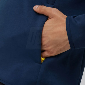 Chaqueta con media cremallera para hombre con cuello levantado y puños elásticos para correr al aire libre, senderismo y viajes, chaqueta con media cremallera para hombre - Product Image 4
