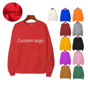 เสื้อสเวตเตอร์คอกลมเสื้อสเวตเตอร์ไม่มีลายแบบสวมหัวมี400 GSM heavyweight ออกแบบโลโก้ได้ตามต้องการ - Product Image 6