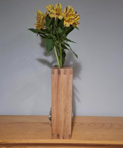 Vase moderne de luxe en bois pour anniversaire de mariage, fait à la main, grain de bois naturel, écologique, personnalisable, diamètre, décoration de table, décoration de la maison - Product Image 3