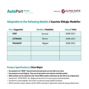 Juego de reparación de ventana izquierda para Fiat Fiorino,Citroen Nemo,Peugeot Bipper - Product Image 4