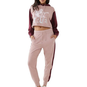 Conjunto Deportivo de 2 Piezas para Mujer, de Alta Calidad, con Logotipo Personalizado, Chándal de Invierno Informal con Capucha, Ajustado, de Algodón y Poliéster, Varias Tallas - Product Image 1