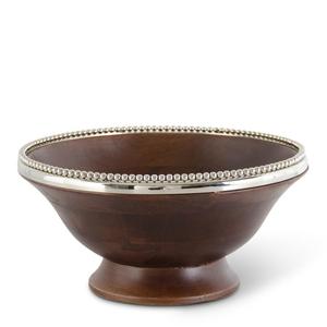 Style unique Nouveau Design en métal Bol à salade en bois d'acacia Vaisselle en bois de manguier Bordure décorative Vaisselle marron Bol de service en bois - Product Image 6