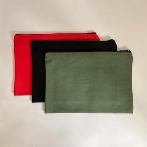 Bolsa de cosméticos con cremallera pequeña a la moda ecológica, bolsa de lona a precio de fábrica, bolsa de cosméticos de lona de algodón Vintage con logotipo personalizado - Product Image 1