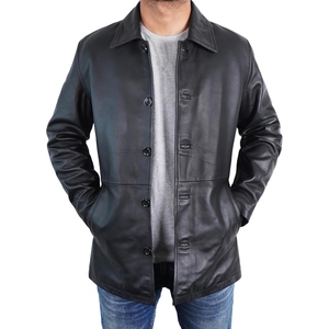 Veste en cuir d'agneau élégante pour homme, cuir véritable, vêtement de mode haut de gamme - Product Image 2