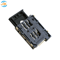 Connecteur de carte Nano SIM Dongguan 2.3H 7P H1.5 pour PCB, en alliage de cuivre SUS, contacts nickelés, 0.5A AC, autorisé