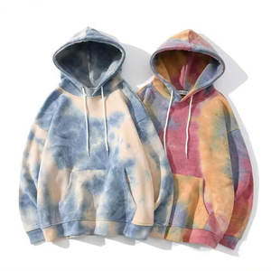 Sudadera con capucha Tie-Dye personalizada para hombre 2025, forro polar acogedor de poliéster/algodón con impresión Digital sólida para invierno - Product Image 6