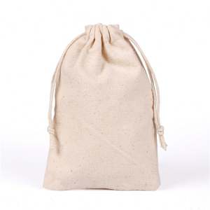 Sac en coton écologique de 12*15cm avec cordon de serrage, vente en gros, pour bijoux de mariage, bonbons, rangement, emballage cadeau - Product Image 2