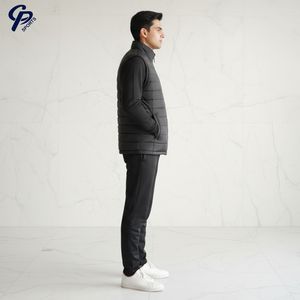 Veste matelassée de haute qualité pour hommes pour l'hiver, style bulle, col montant, fermeture à glissière, décontracté, emballage premium inclus - Product Image 4