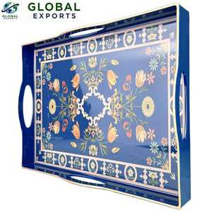 Plateau de service moderne en bois imprimé de luxe pour le restaurant et l'approvisionnement en gros de mariage - Product Image 2