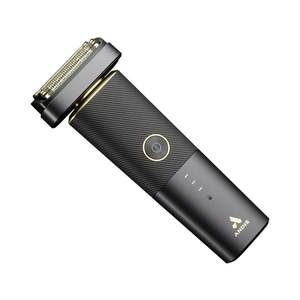 Rasoir à lames ajustables avec batterie au lithium, plaques dorées, port de charge USB, indicateur de charge, IPX7 pour le rasage du visage et du corps, noir et blanc - Product Image 3