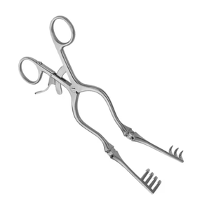 Rétracteur de retenue professionnel Sharp Beckman Adson auto-écarteur 4x4 broches 31.5 cm écarteur en acier inoxydable - Product Image 3