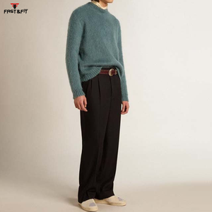 Pull en maille à col rond pour homme, tendance, dernière collection, fabrication en usine, personnalisable sur le devant, en laine/cachemire, séchage rapide - Product Image 6