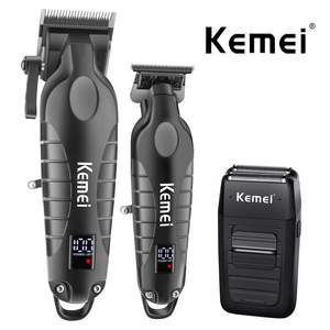 Set Profesional de Cortapelos Inalámbricos para Hombre, Afeitadora Eléctrica Recargable para Barba, Batería de Larga Duración para Barberos Profesionales - Product Image 3