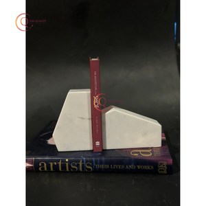 Sujetalibros de mármol únicos decorativos al por mayor para soporte de libros resistente, decoración perfecta para estantes de escritorio de sala de estar y sala de estudio - Product Image 2