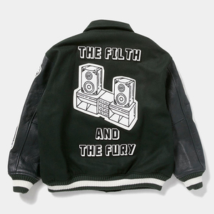 2025 Custom Made Autumn Winter Heavy Embroidered Chenille Patches Logo Leather Sleeves <b>Wool</b> Body Baseball Varsity Jackets - Product Image 2