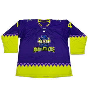 Camiseta de hockey sobre hielo de secado rápido de manga larga de alta calidad al mejor precio, ropa de jugador de equipo deportivo, logotipo de impresión por sublimación personalizado - Product Image 1