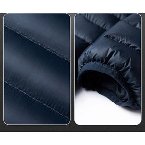 Veste bouffante à capuche moutarde pour hommes de haute qualité nouveau Design motif matelassé solide 100% Polyester quantité minimale de commande bas Logo avant pour l'hiver - Product Image 6