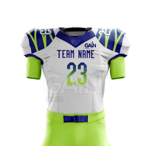 Servicio OEM, Uniforme de Fútbol Americano Personalizado de Color Sólido, 100% Poliéster, Conjuntos de Secado Rápido, Manga Corta - Product Image 4