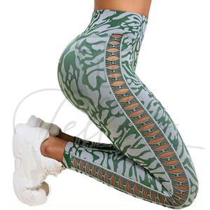 High Quality Women's <b>Leggings</b> High Waist Stretch Fabric Spandex/Polyester Material Tummy Control <b>Pockets</b>-Made Pakistan All - Product Image 5