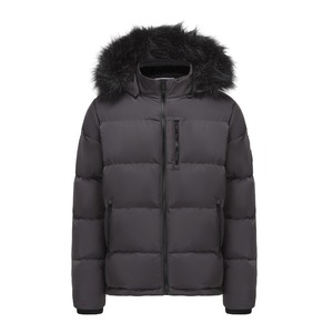 Blouson matelassé oversize zippé pour homme, qualité supérieure, en toile imperméable et respirante, avec capuche, style streetwear, chaud pour l'hiver, personnalisable - Product Image 1