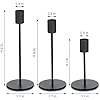 Set of 3 <b>Black</b> Metal Tall Christmas Wedding Decor <b>Candlestick</b> <b>Holders</b> for Home Decoration - Product Image 5