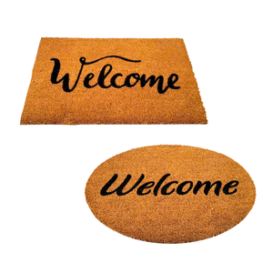 Tapis de bienvenue en fibre de coco écologique avec PVC fabriqués à la main au Vietnam, de nombreuses formes et tailles - Product Image 1