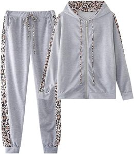 Conjunto de chándal de 2 piezas de manga larga OEM para mujer, sudadera y pantalones de chándal para correr, fabricación de ropa con logotipo personalizado - Product Image 1