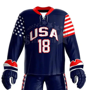 Uniforme d'équipe de hockey sur glace personnalisé maillot respirant à impression personnalisée avec tenue de pantalon uniforme de hockey sur glace de qualité supérieure - Product Image 3